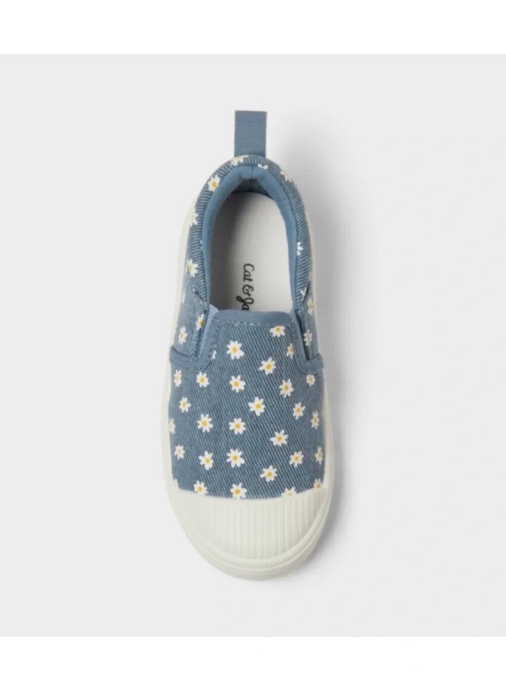 Cat & Jack Blue Baby Morgan Slip-On Floral Print Sneakers 7 - Picture 9 of 11